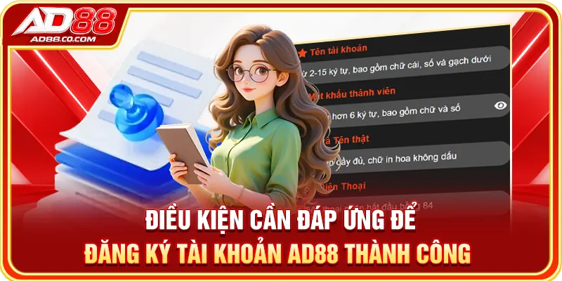 Đăng Ký AD88: Điều Kiện, 4 Bước & Cách Xử Lý Lỗi 1 Các điều kiện cần kiểm tra trước khi đăng ký AD88