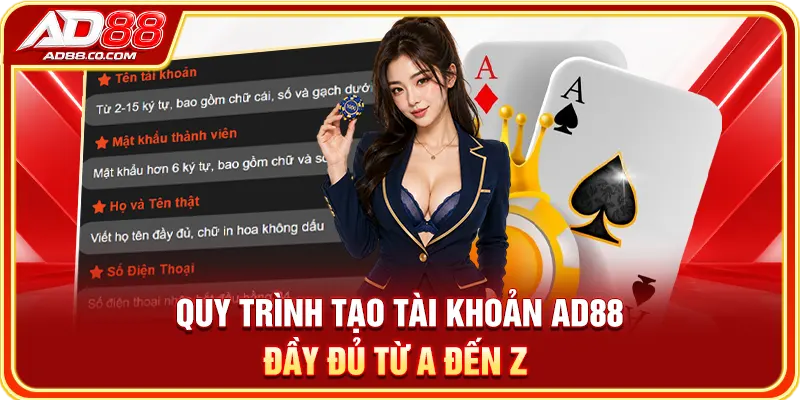 Đăng Ký AD88: Điều Kiện, 4 Bước & Cách Xử Lý Lỗi 2 Quy trình đăng ký tài khoản AD88 theo từng bước