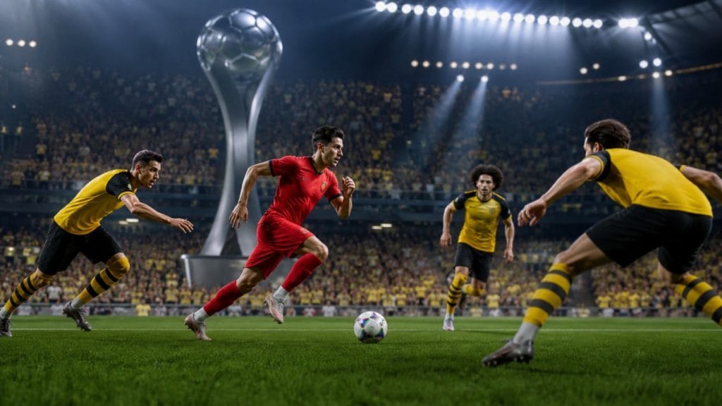 Bayern Hạ Dortmund 2-1: Olise Định Đoạt Siêu Cúp Đức 2026 1 Pha bóng minh họa Bayern hạ Dortmund tại Siêu cúp Đức 2026