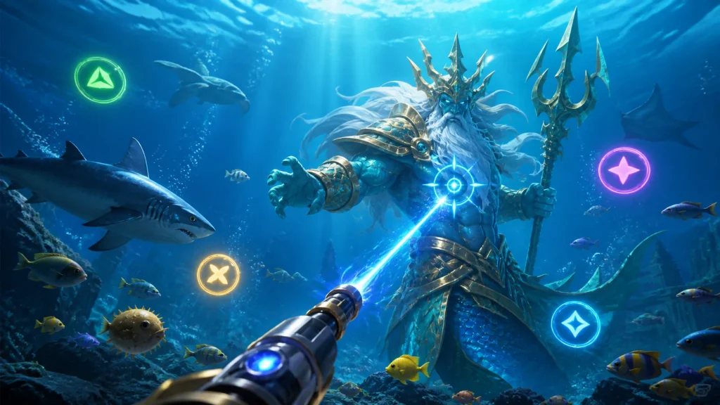 Boss Trong Game Bắn Cá Là Gì? Cách Đọc Hệ Số Và Cơ Chế Mục Tiêu 1 boss trong game bắn cá: Minh họa boss đại dương và các mục tiêu trong game bắn cá