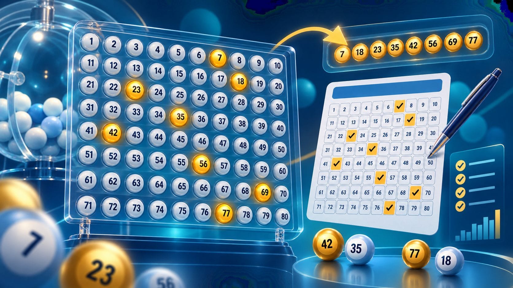 Keno Là Gì? Cách Chọn Spot, Đọc Hit Và Paytable 2 Keno là gì: Bảng số minh họa cách chọn spot và đối chiếu hit trong Keno
