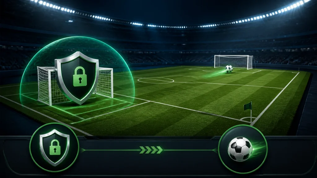 Kèo Thắng Không Thủng Lưới Là Gì? Phân Biệt Win to Nil Và Clean Sheet 1 kèo thắng không thủng lưới là gì: Khung thành được bảo vệ minh họa kèo thắng không thủng lưới