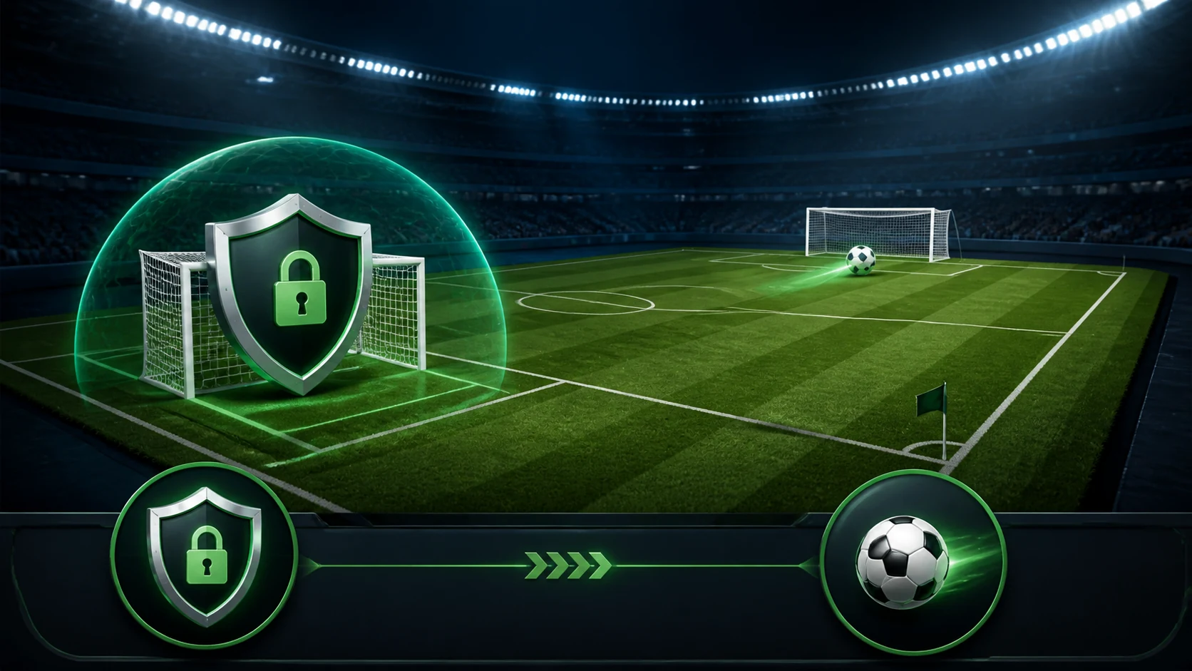 Kèo Thắng Không Thủng Lưới Là Gì? Phân Biệt Win to Nil Và Clean Sheet 2 kèo thắng không thủng lưới là gì: Khung thành được bảo vệ minh họa kèo thắng không thủng lưới