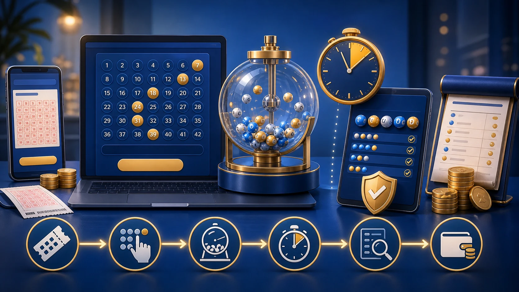 Trò Chơi Xổ Số Online: Các Loại Và Cách Kiểm Tra 2 Minh họa các loại trò chơi xổ số online