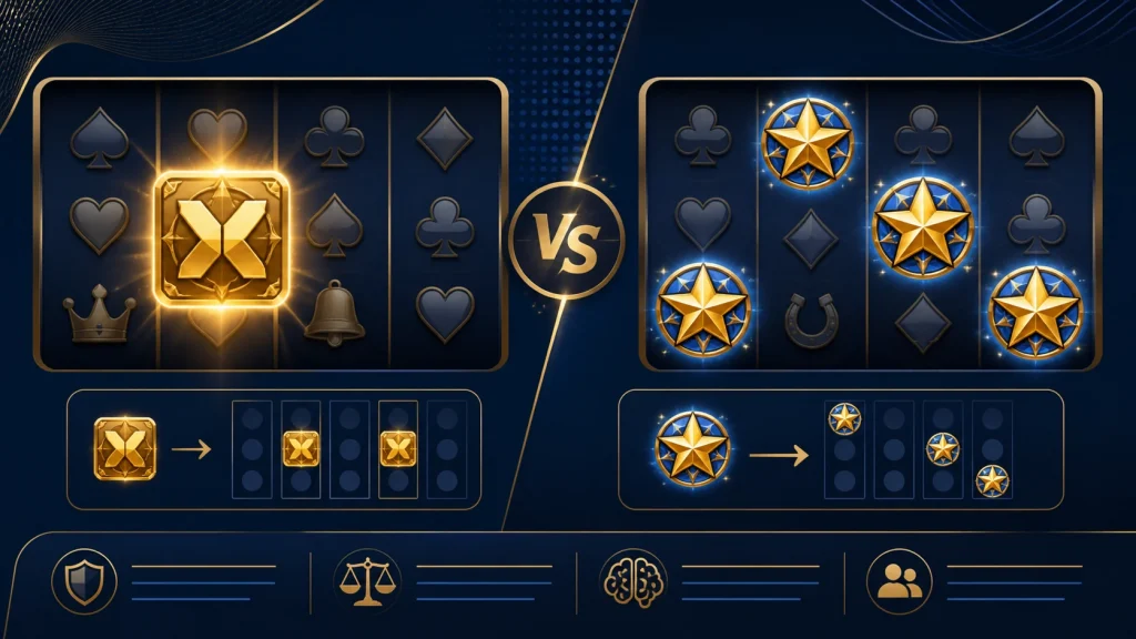 Wild Và Scatter Là Gì? Cách Phân Biệt Trong Game Slot 1 Wild và Scatter là gì: Minh họa phân biệt biểu tượng Wild và Scatter trong game slot