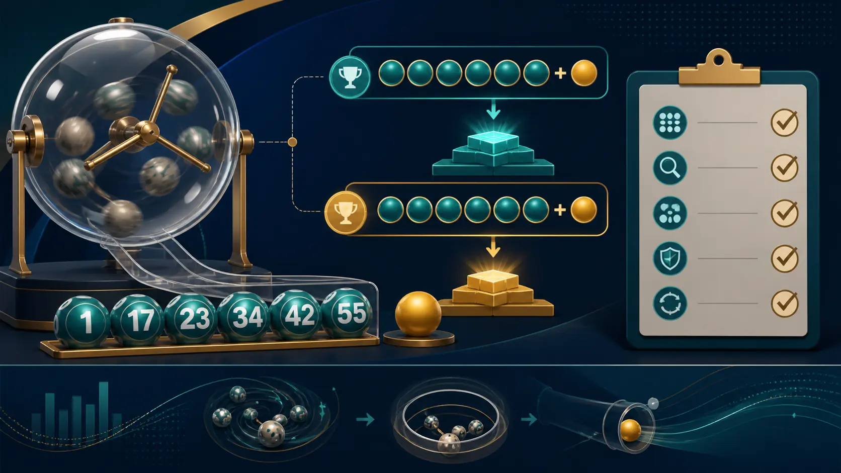 Power 6/55 Là Gì? Phân Biệt Jackpot 1 Và Jackpot 2 2 Power 6/55 là gì: Minh họa sáu số chính và số đặc biệt của Power 6/55