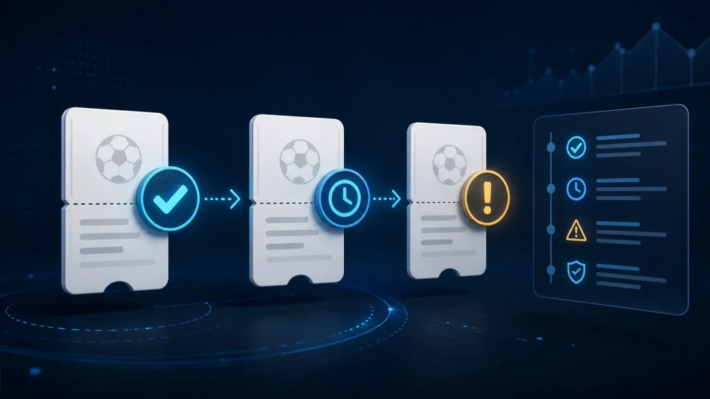 Trạng Thái Phiếu Cược Online: Pending, Accepted, Rejected Và Settled 1 Minh họa các trạng thái phiếu cược online từ xác nhận đến chờ xử lý và cảnh báo